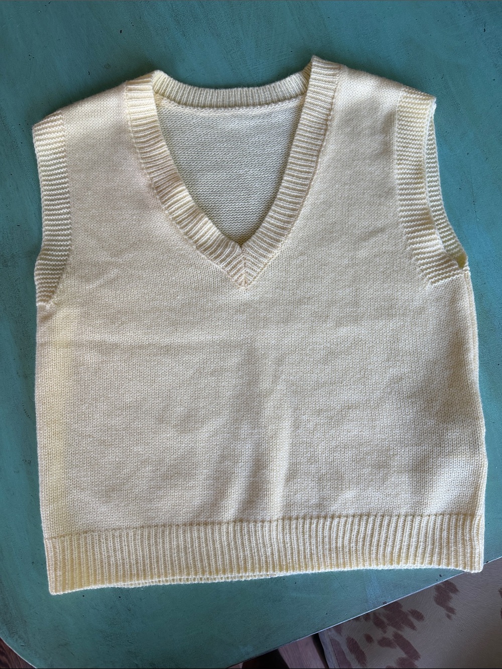 Classic Women's V-Neck Cream Sweater Vest
